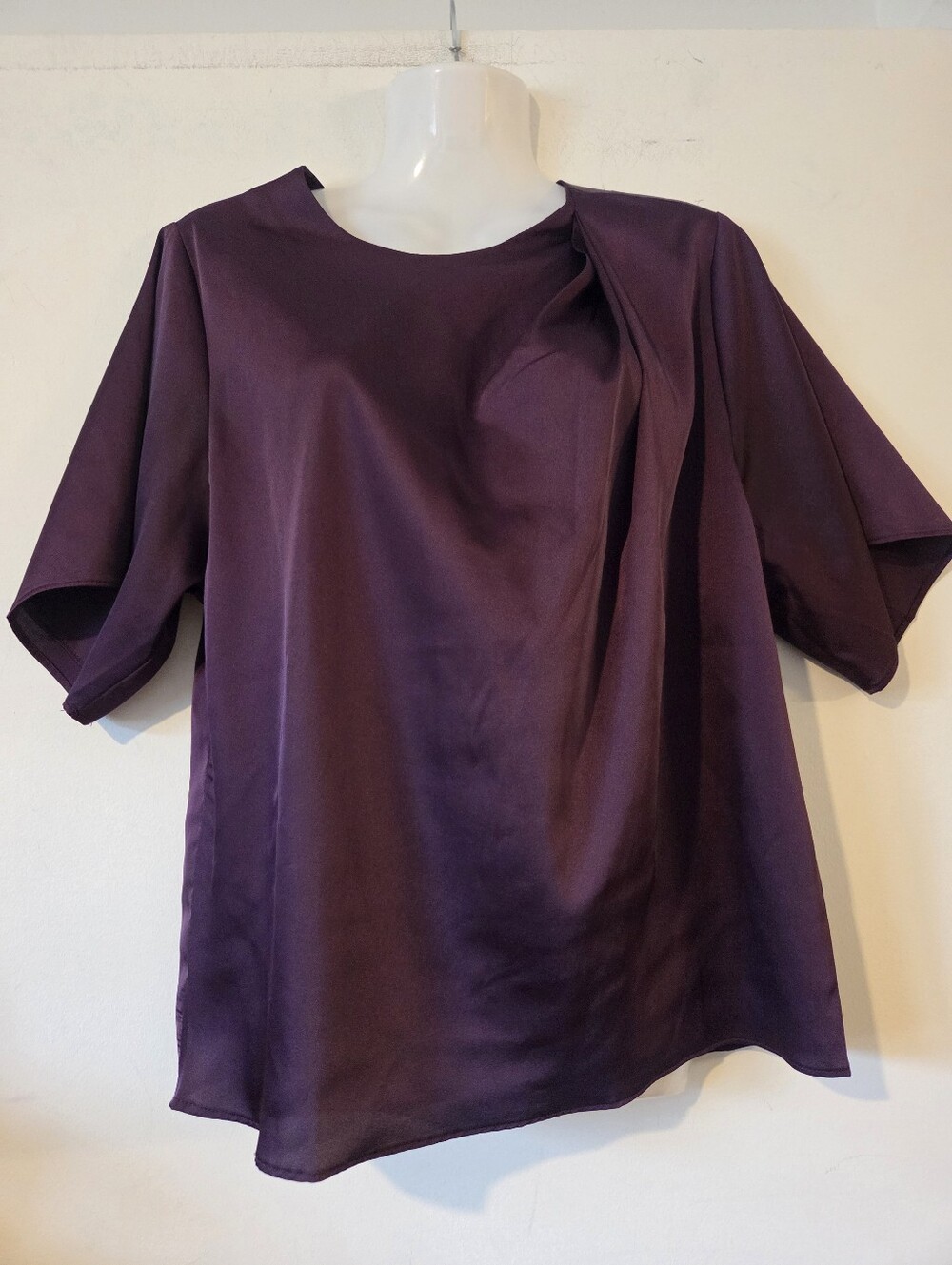 Banana Republic Satin Drape Neck Blouse